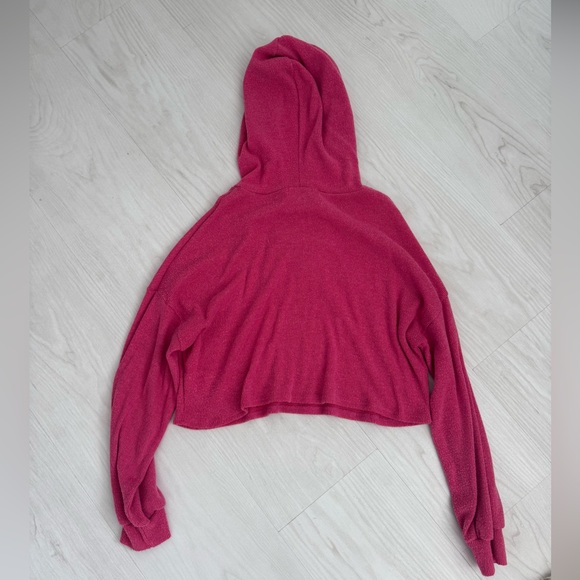 PINK CROP HOODIE - Picture 2 of 2